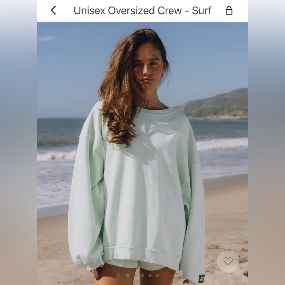 Daily Drills Set - Unisex Oversized Crew and Sweat Shorts - Surf NWOT - Picture 2 of 11